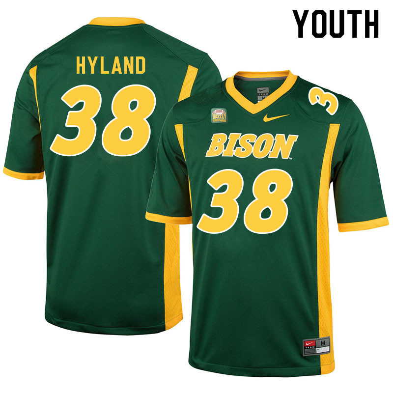 Youth #38 Isaac Hyland North Dakota State Bison College Football Jerseys Sale-Green - Click Image to Close